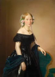 Bildnis einer Dame mit Rosen im Haar